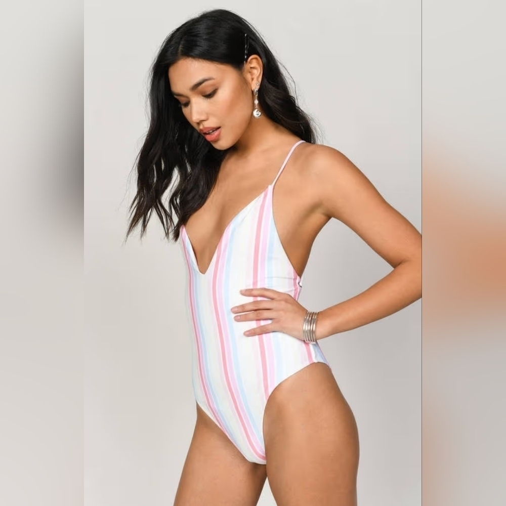 Better Off Lace Up Monokini- Multi Color XS
